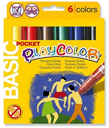 Playcolor Basic Pocket Solid Paint Stick 6pcs 10511