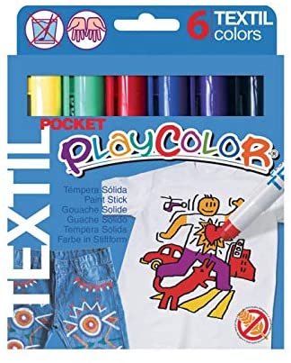 Playcolor Textil Pocket Solid Poster Paint 6pcs 10501