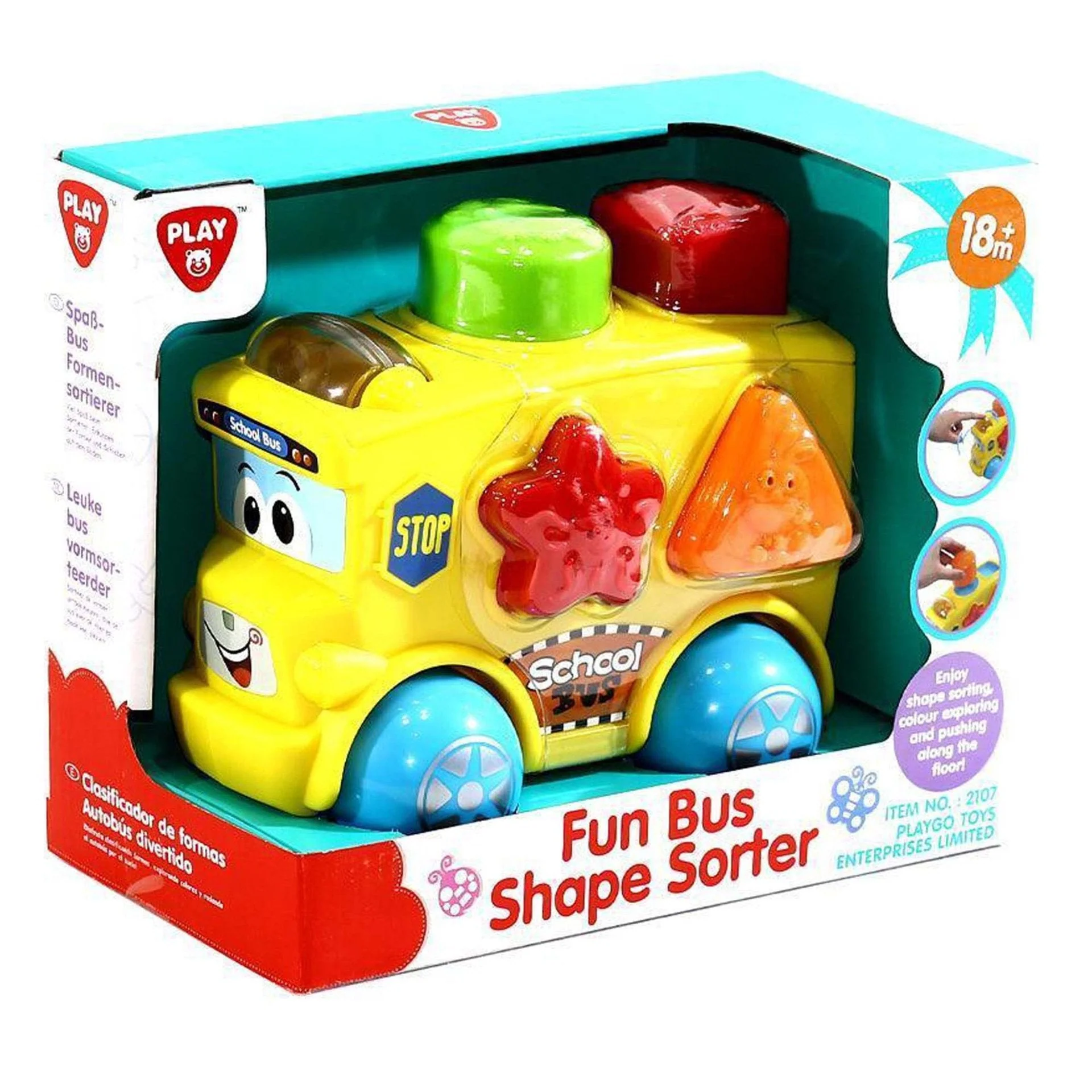 PlayGo Fun Bus Shape Sorter Toy – Model 2107