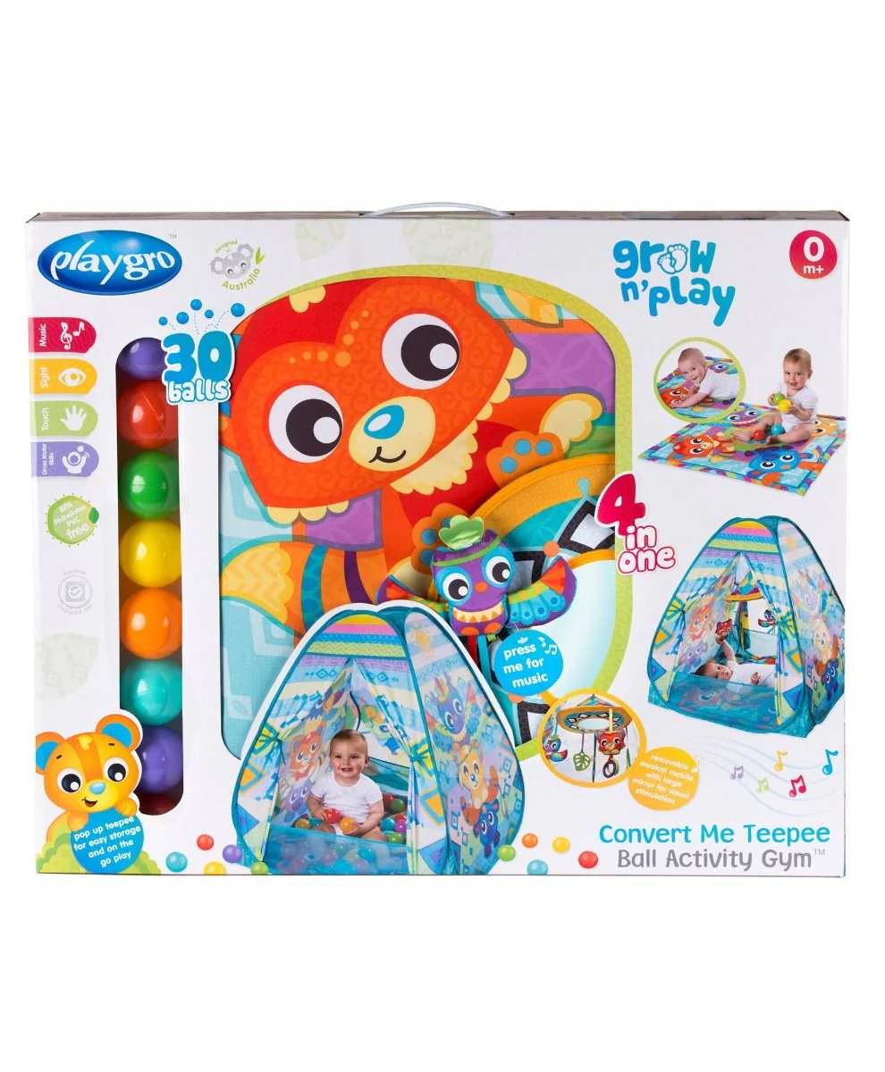 Playgro Convert Me Teepee Tippee Ball Activity Gym PG0187626 - Image 2