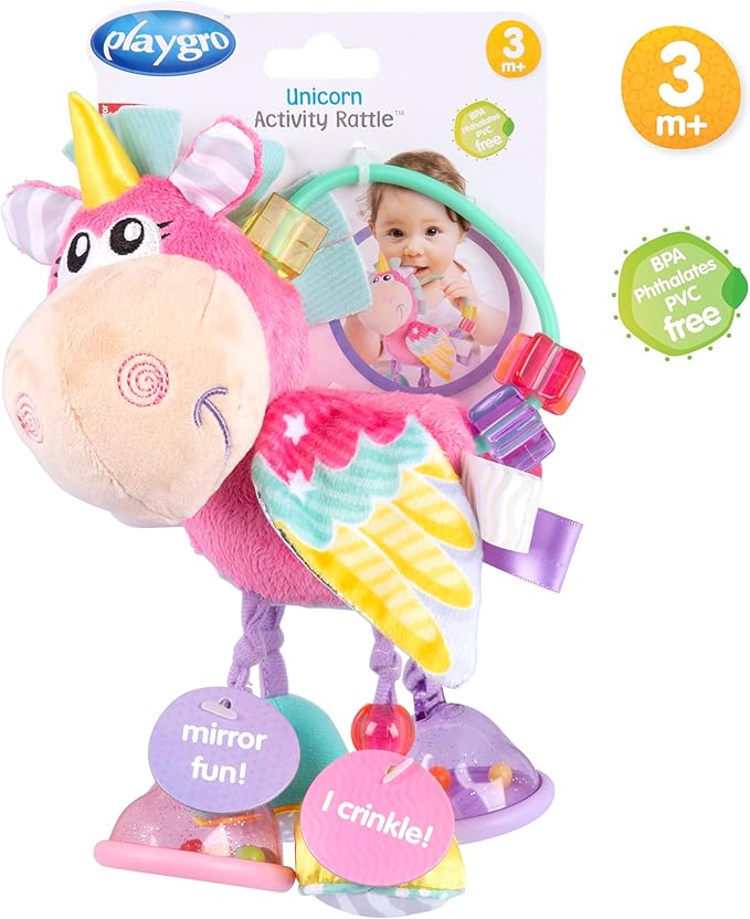 Playgro Unicorn Activity Rattle Polybag PG0188463 - Image 2