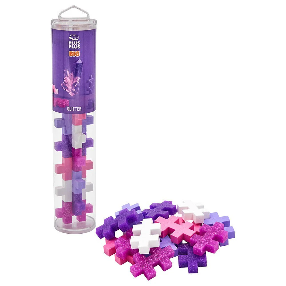 Plus-Plus Big Glitter Tube 15pcs PP3432 - Image 2