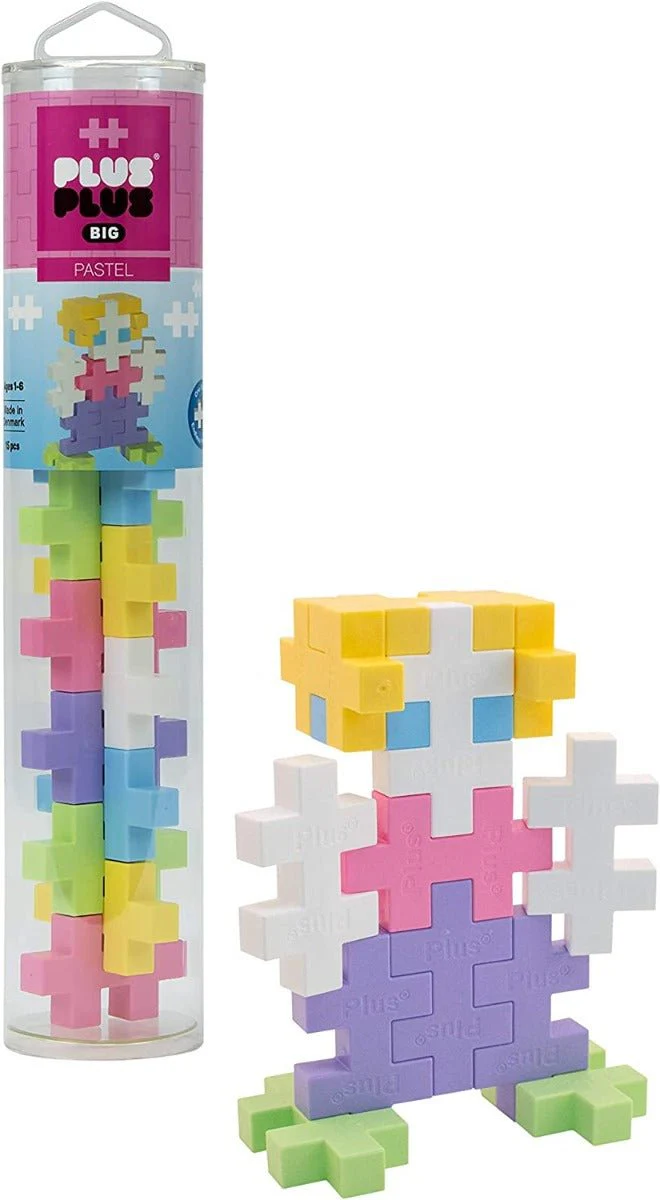 Plus-Plus Big Pastel Tube 15pcs PP3225