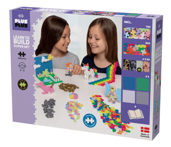 Plus-Plus Learn to Build Superset Pastel 1200pcs PP3812