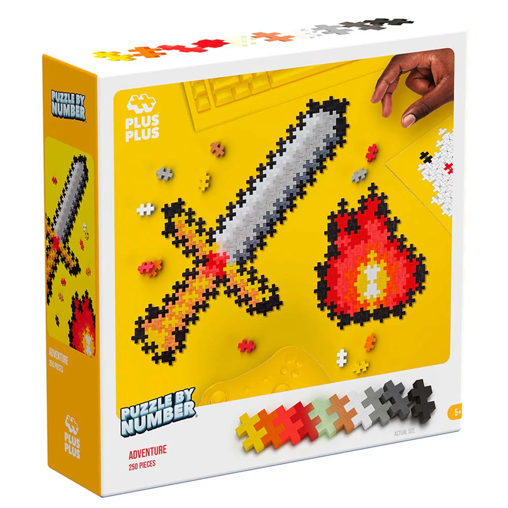 Plus-Plus Puzzle By Number Adventure 250pcs PP3910