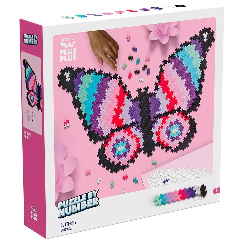 Plus-Plus Puzzle By Number Butterfly 800pcs PP3915