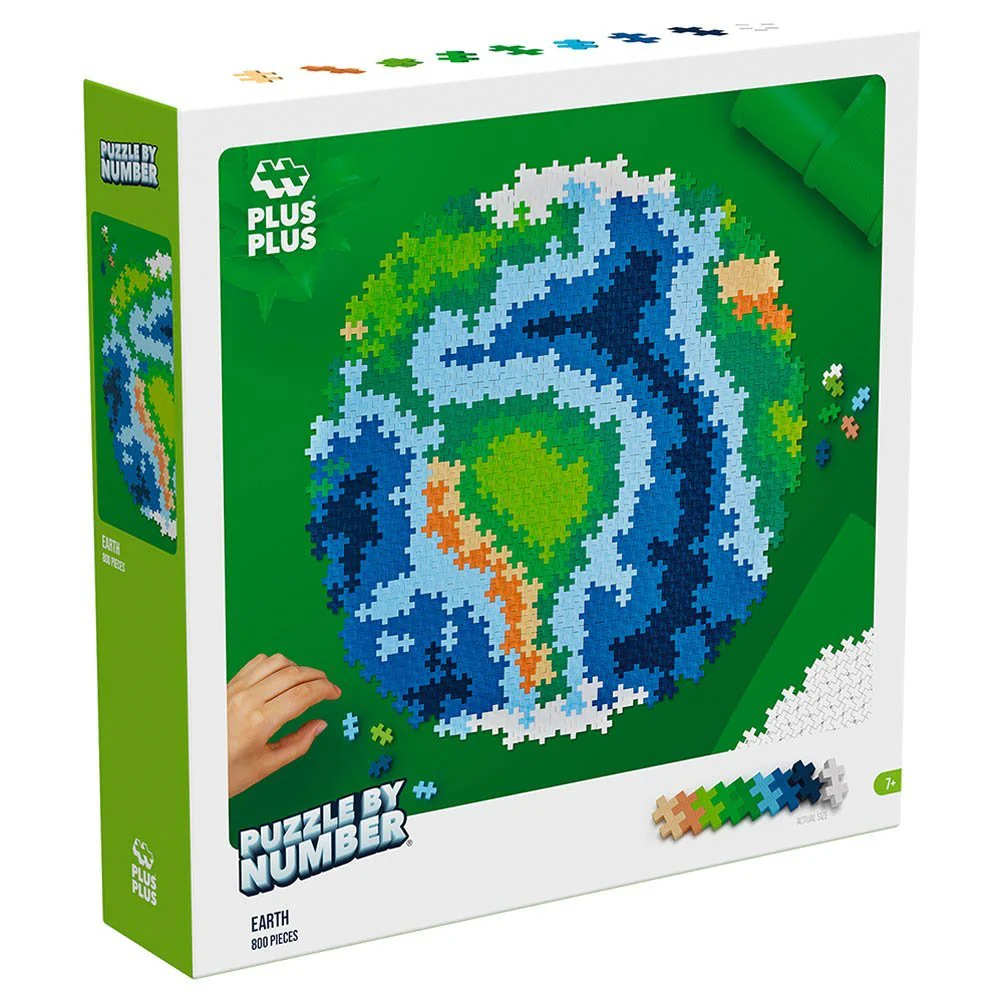 Plus-Plus Puzzle By Number Earth 800pcs PP3914