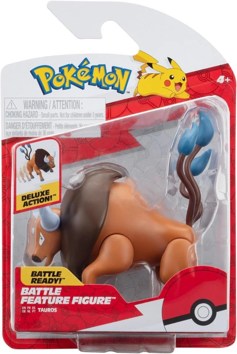 Pokemon Battle Feature Figure - Tauros Action Figure PKW3369/95135 - Image 5