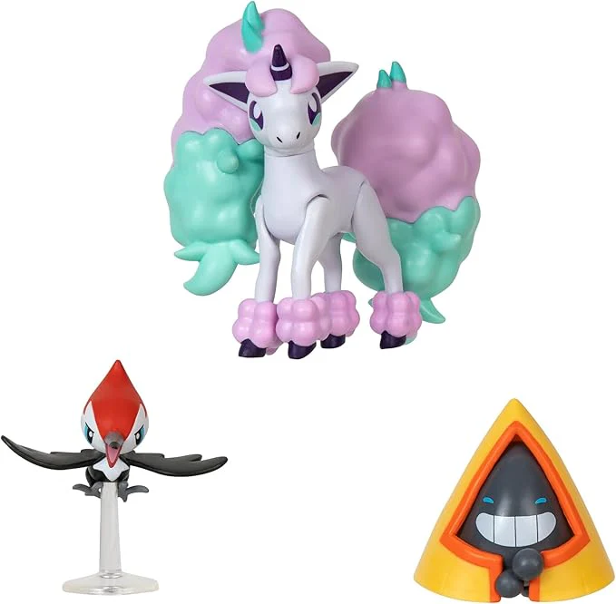 Pokemon Battle Figure Set Pikipek + Galarian Ponyta + Snorunt 3-Pack - Image 2
