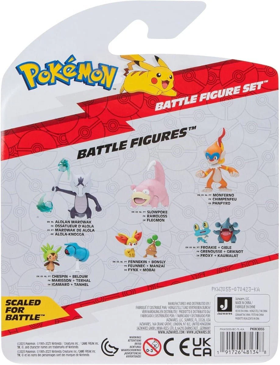 Pokemon Battle Figure 3 Pack Set - Beldum + Sirfetch'D + Clefairy PKW3057/95155