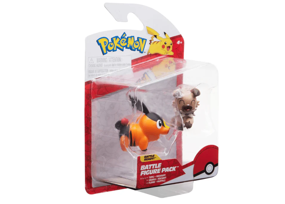 Pokemon Articulated Battle Figure - Tepig + Rockruff PKW3001/95007 - Image 3