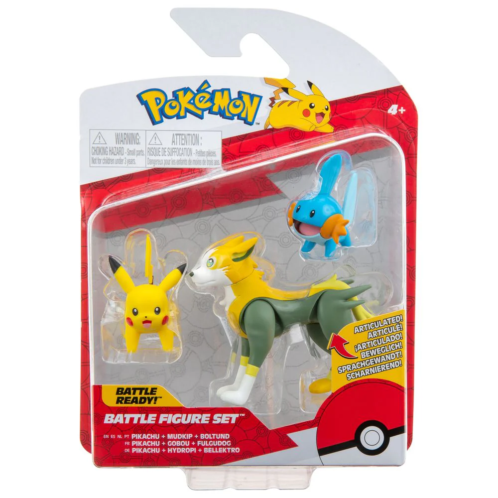 Pokemon Battle Figure Set Mudkip + Pikachu + Boltund 3-pack PKW2676/95155