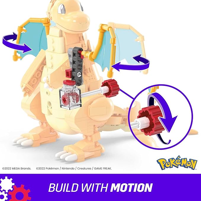Mega Construx Pokemon Dragonite Figure with Motion Building Set HKT25 - Image 2