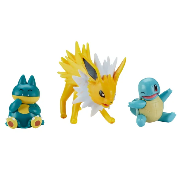 Pokemon Munchlax Squirtle and Jotleon Battle Figure 3 Pack PKW0047