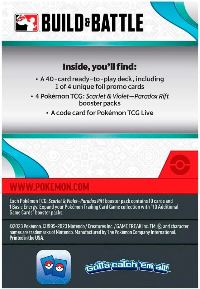 Pokemon TCG Scarlet & Violet Paradox Rift Build & Battle Box 187-85421 - Image 4