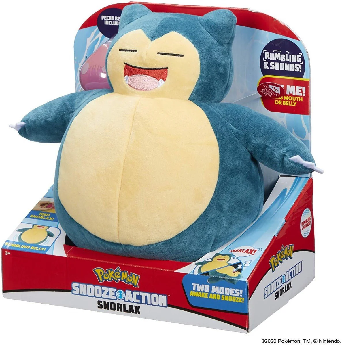 Pokemon Snooze Action - Snorlax Plush 10-Inch PKW0027 - Image 2