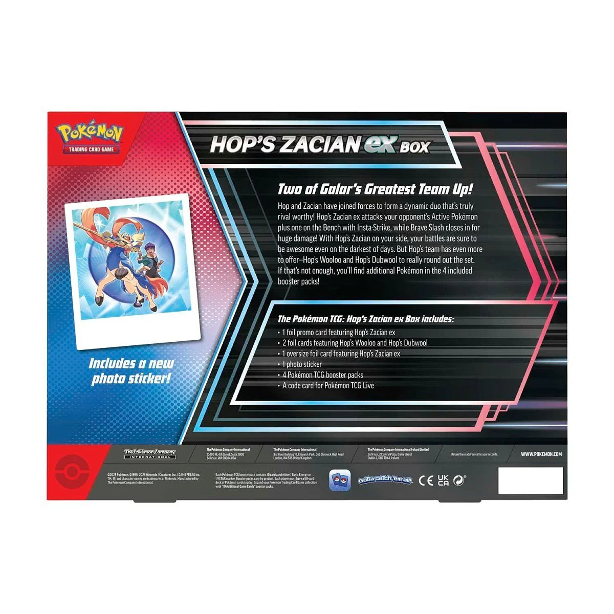 Pokémon TCG: Hop’s Zacian EX Box 10-10134-102 - Image 5