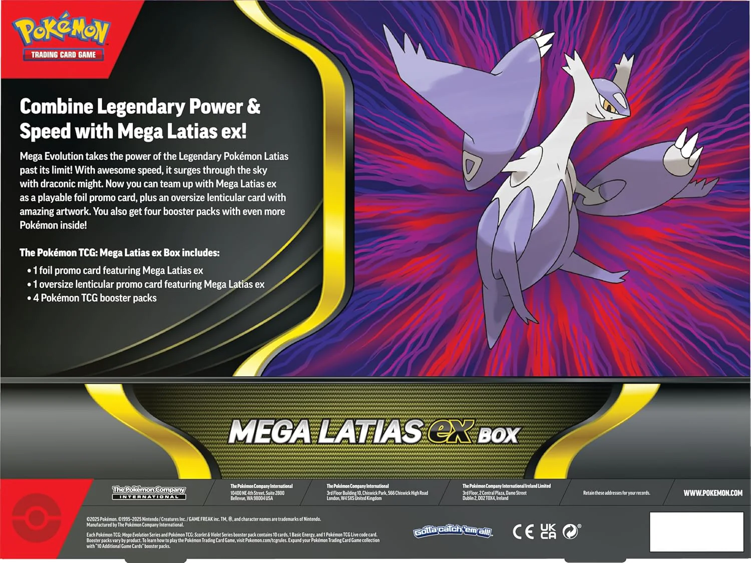 Pokemon TCG 2025 :Mega Latias ex Box 10-10130-108 - Image 3