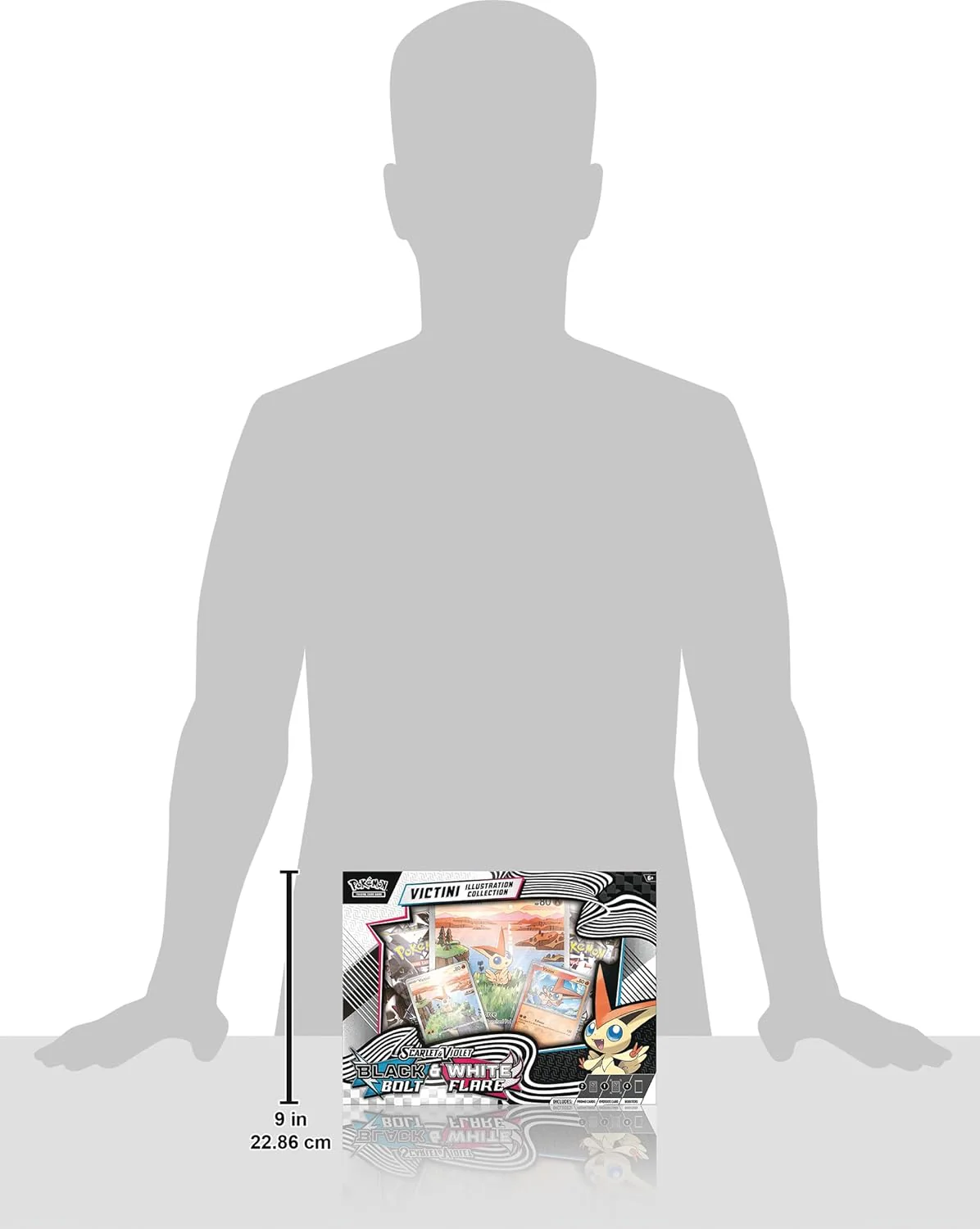 Pokémon TCG: Scarlet & Violet Black Bolt & White Flare – Victini Illustration Collection Box with 4 Booster Packs & Promo Cards - Image 3