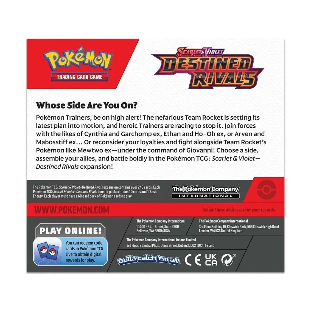 Pokemon TCG Scarlet & Violet Destined Rivals Booster Pack 10-10157-101 Assorted - Image 4