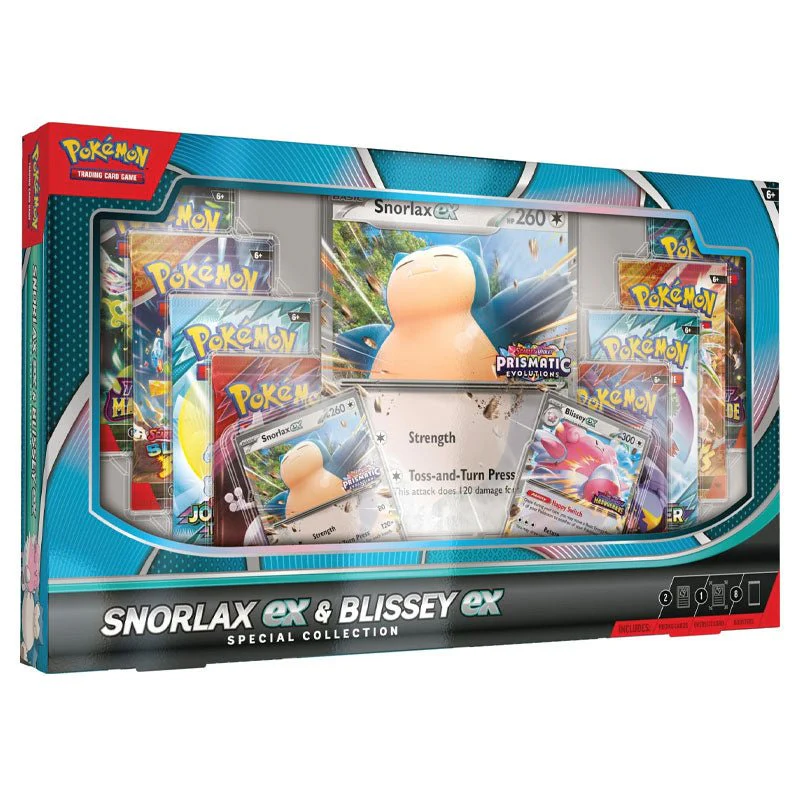 Pokémon TCG: Scarlet & Violet – Prismatic Evolutions Snorlax ex & Blissey ex Special Collection | Colorland Toys - Image 4
