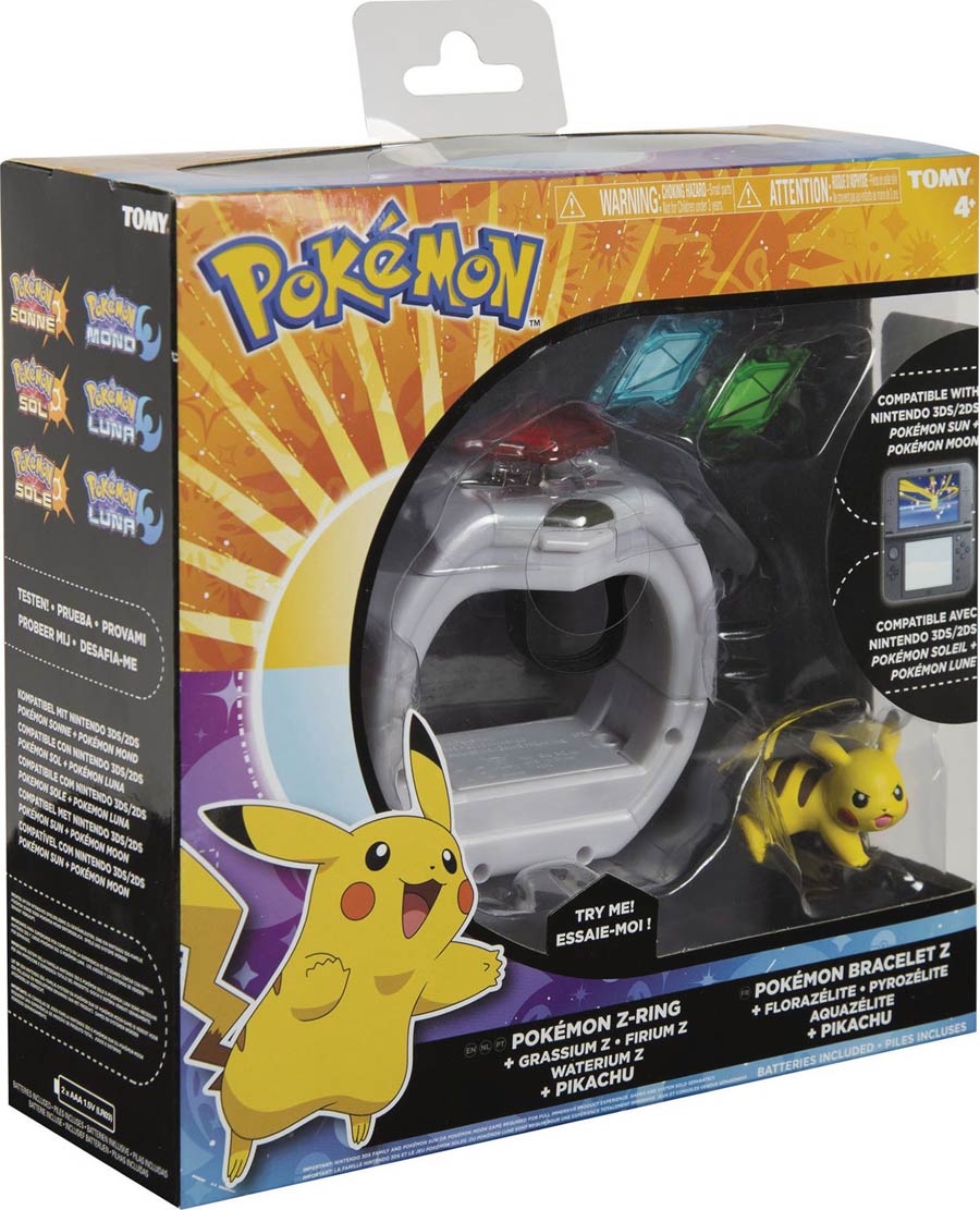 Pokemon Z-ring & Pikachu with Crystals T19202D