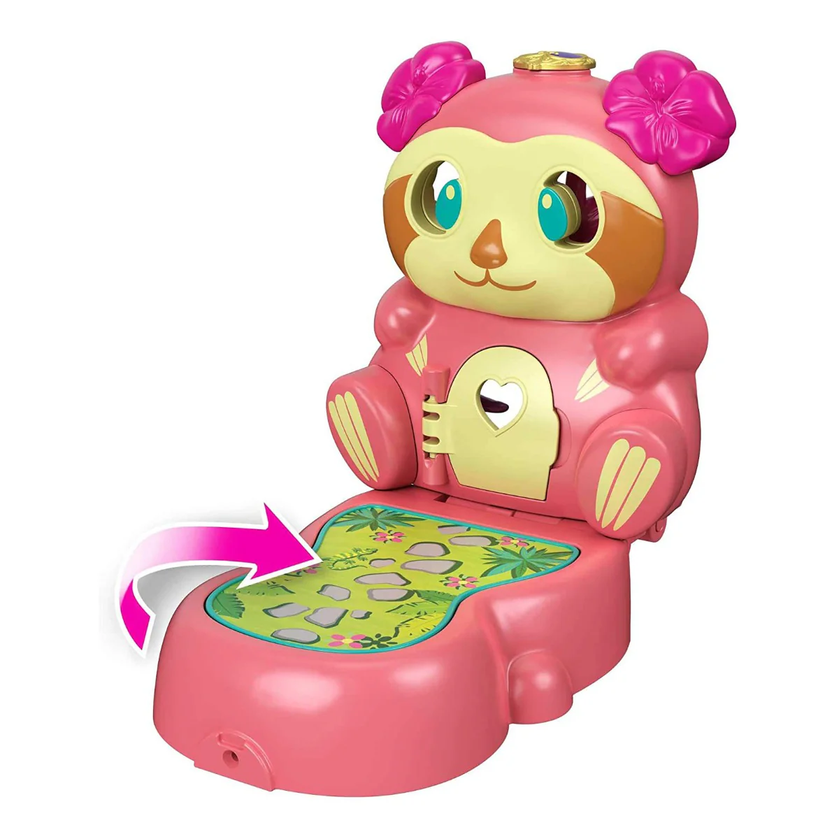 Polly Pocket Flip & Find Sloth Compact GTM59 - Image 2