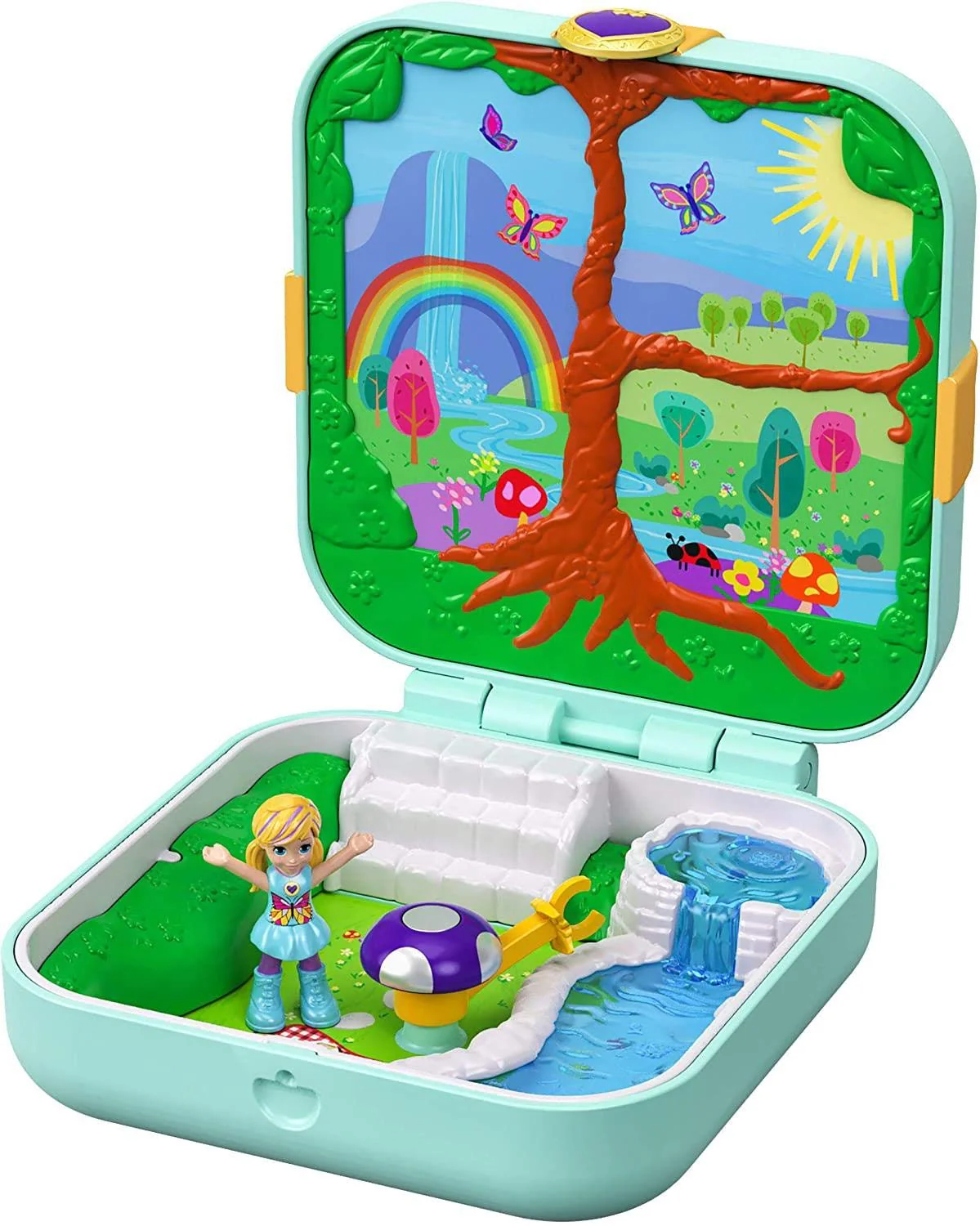 Polly Pocket Hidden Hideouts Flutterrific Forest Playset GDK76