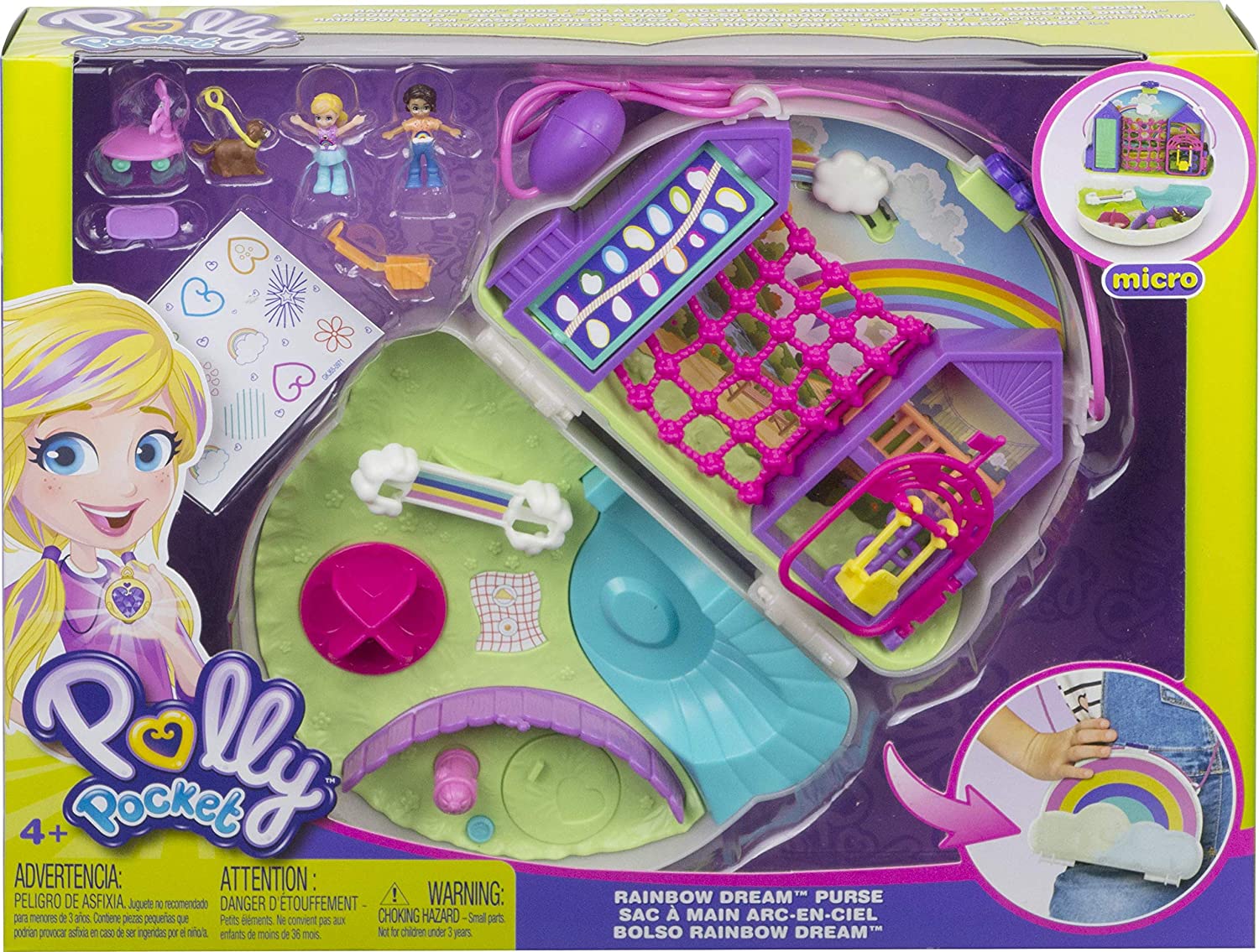 Polly Pocket Micro Rainbow Dream Purse GKJ65/GKJ63 - Image 6
