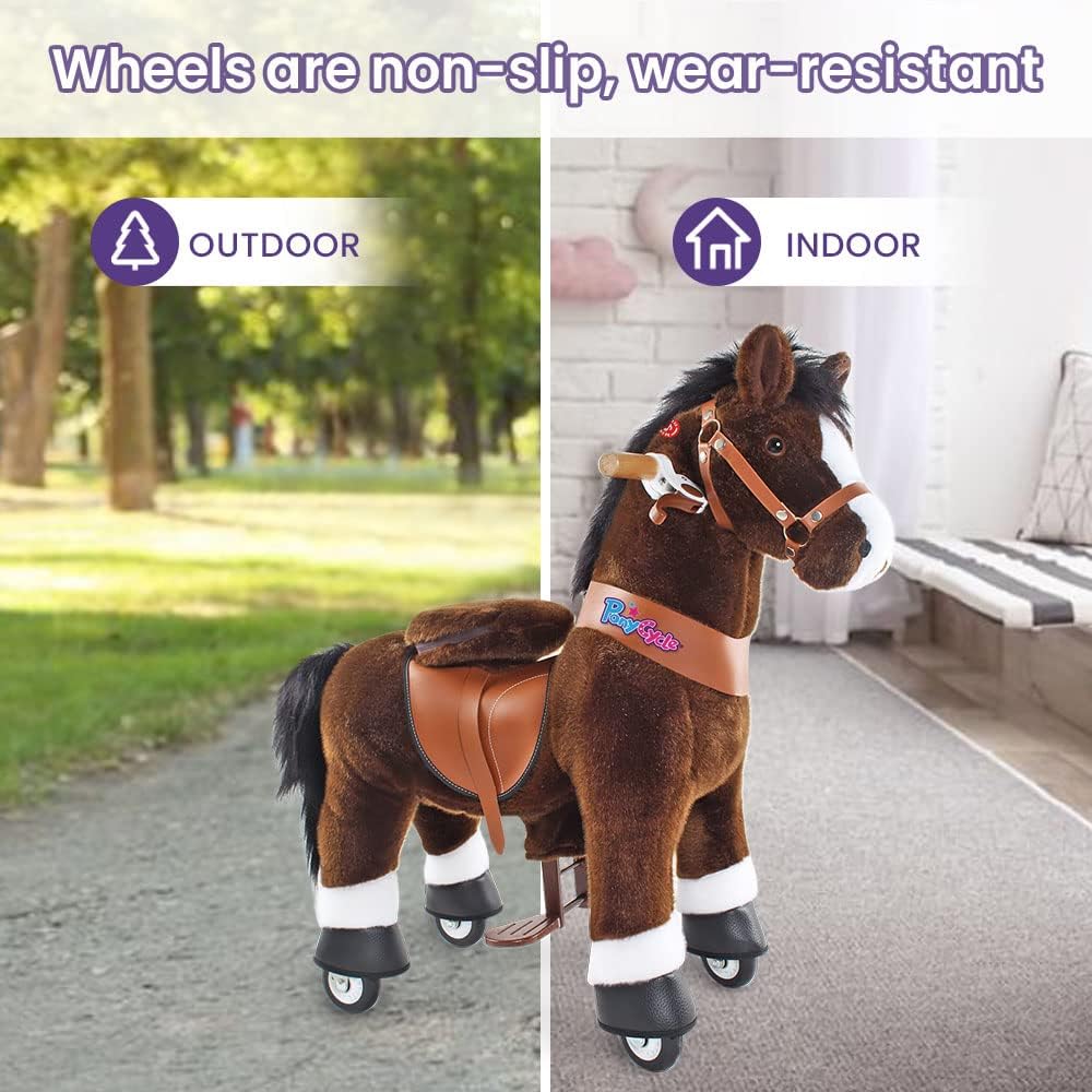 PonyCycle Ride On Horse Age 3-5 Chocolate Brown U-321 - Image 8