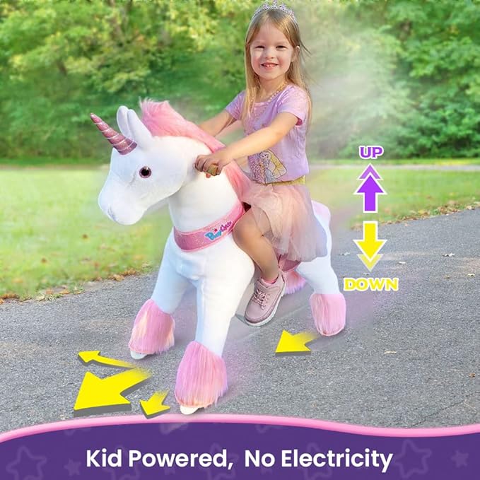 PonyCycle Ride On Horse Age 3-5 Pink U-302 - Image 4
