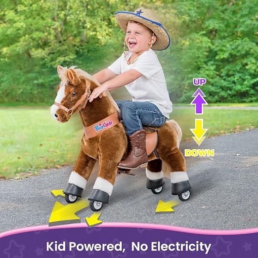 PonyCycle Ride On Horse Age 4-9 Brown U-424 - Image 3