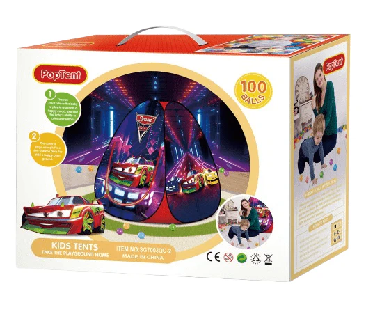 PopTent Speed Car Kids Tent 100 Balls B10132/SG7003QC-2