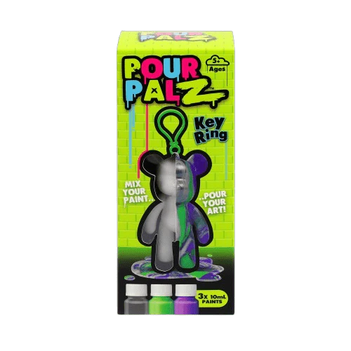 Pour Palz 2-Mini Bear With keychain 4-Asstd. GS-G66341 - Image 2