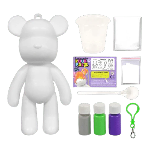 Pour Palz 2-Mini Bear With keychain 4-Asstd. GS-G66341 - Image 3