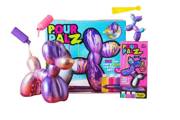 Pour Palz Mini Balloon Dog With Keyring 4-Asstd. GS-G18194
