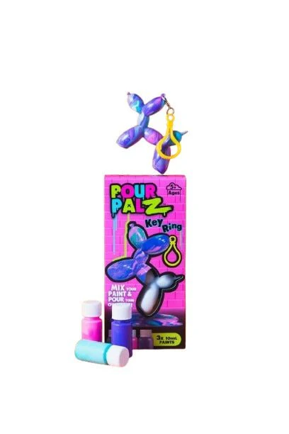 Pour Palz Mini Balloon Dog With Keyring 4-Asstd. GS-G18194 - Image 2