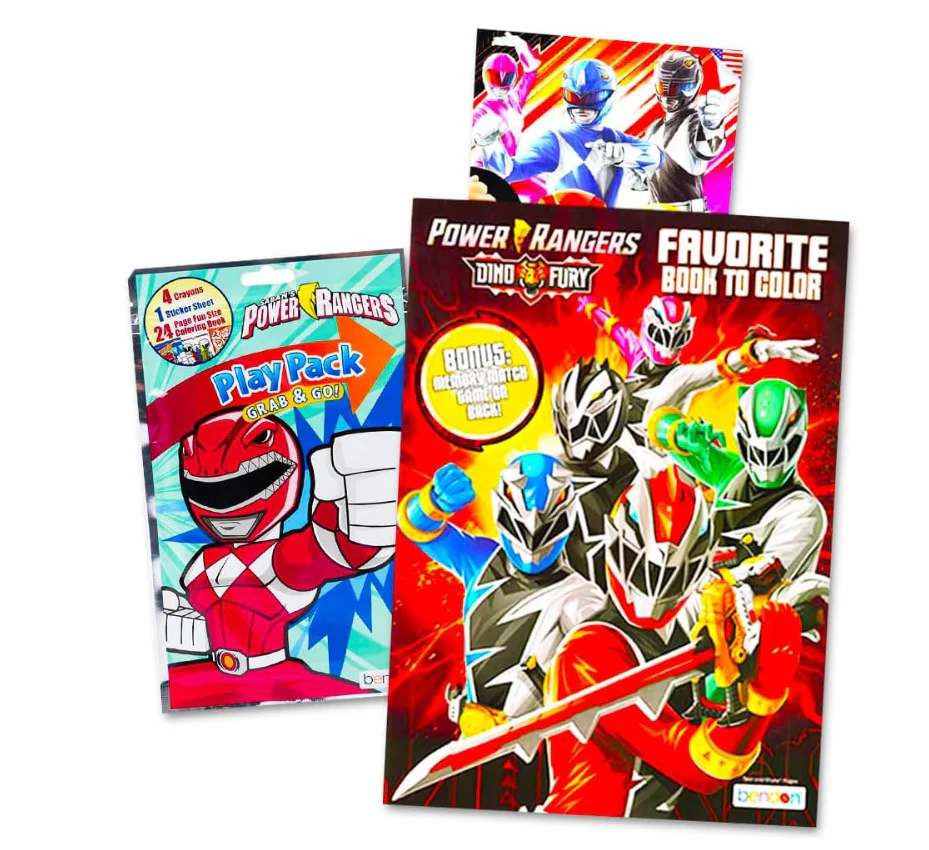 Power Rangers A4 Coloring & Activity Book FK-916-34-159