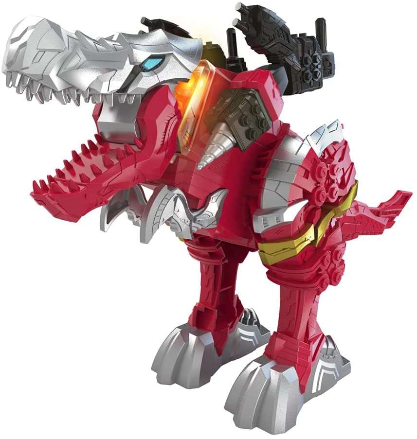 Power Rangers Dino Fury Battle Attackers T-Rex Champion Red Zord F2264