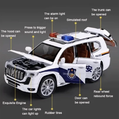 Prado Land Cruiser Police Diecast Car - Image 3