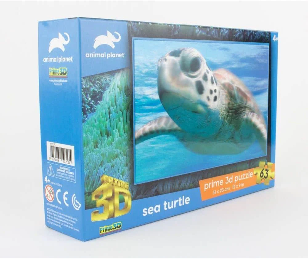 Prime 3D Animal Planet Sea Turtle Puzzle 63 Pieces 10715