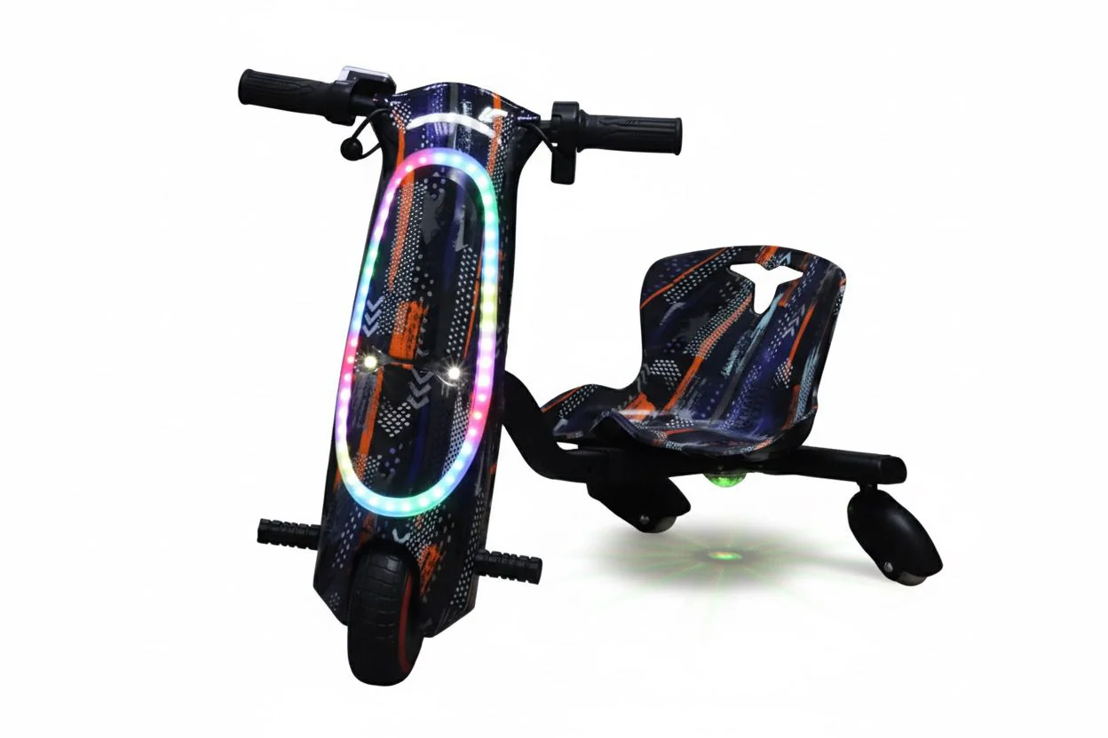 Pro Ride Mini Drift Scooter 36V – Urban Black | LED & Bluetooth Ride-On
