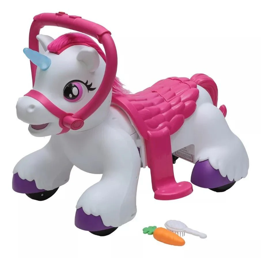 Pro Ride Pony Horse Rideon With Music Pink P18 - Image 2