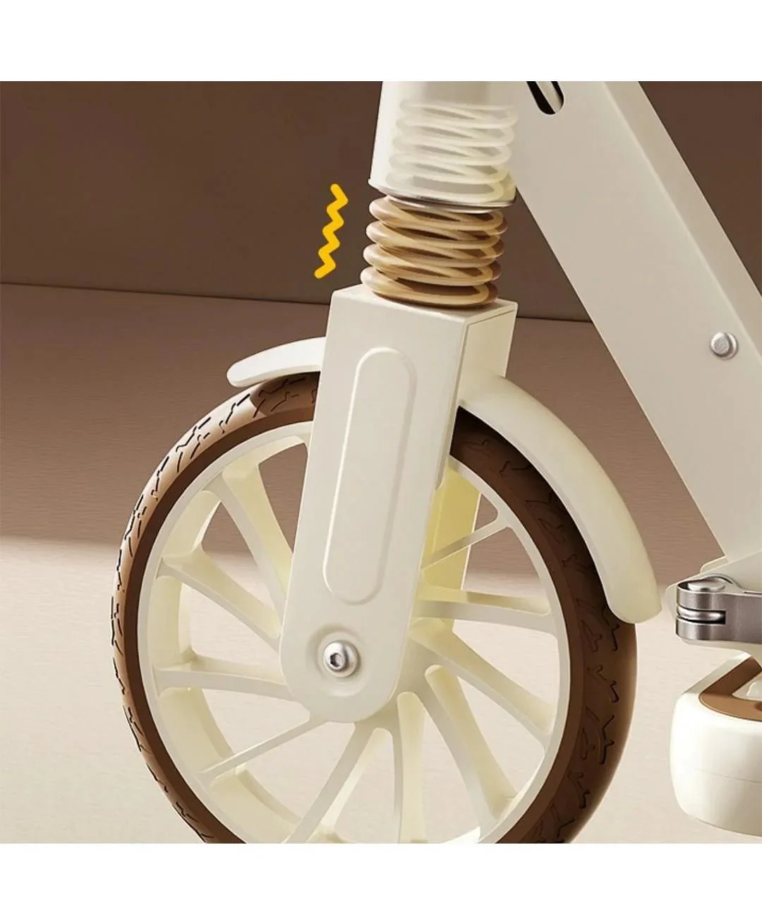 Pro Ride Spurt And Speed Scooter With Break Beige PR1234 - Image 3