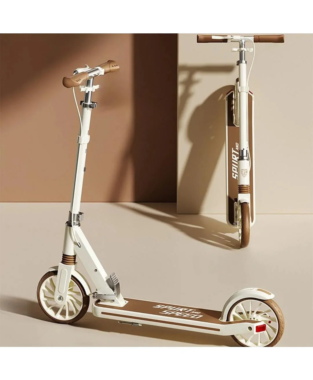 Pro Ride Spurt And Speed Scooter With Break Beige PR1234 - Image 4