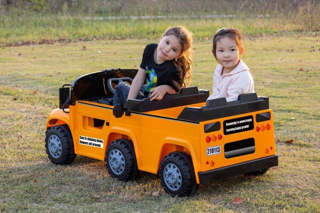 ProRide School Bus 2-Seater 24V7AH Yellow - Image 3