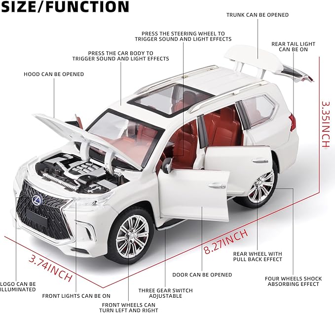 Pullback Diecast Car Lexus CZ119A - Image 7
