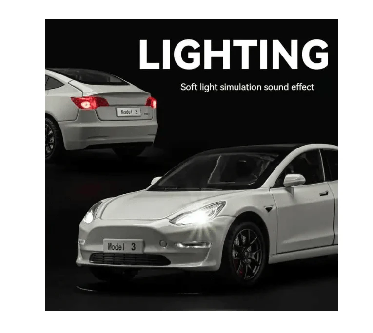 Pullback Diecast Car Metal Tesla HCL-911A - Image 4