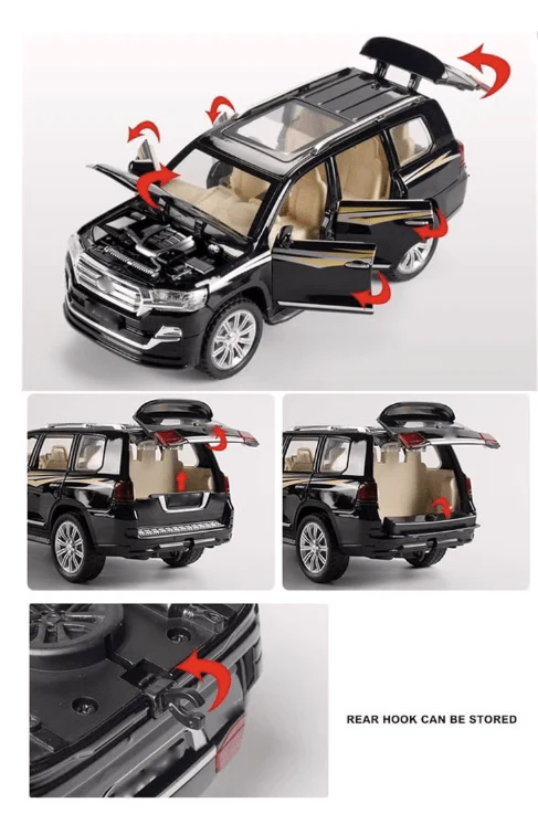 Pullback Diecast Car Toyota Land Cruiser 1:24 Scale - Image 6