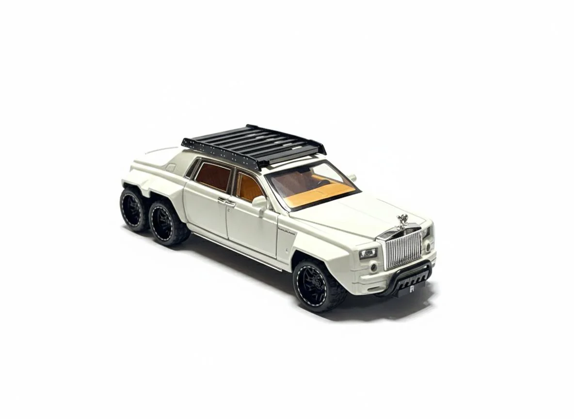 Pullback Rolls Royce Phantom 6-Wheel Die-Cast 1:32 Scale Asstd. W32321 - Image 2